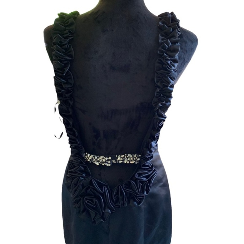 NWT Sadie Robertson Original Rosette Sherri Hill Black Trumpet Prom Gown Dress - Picture 5 of 10